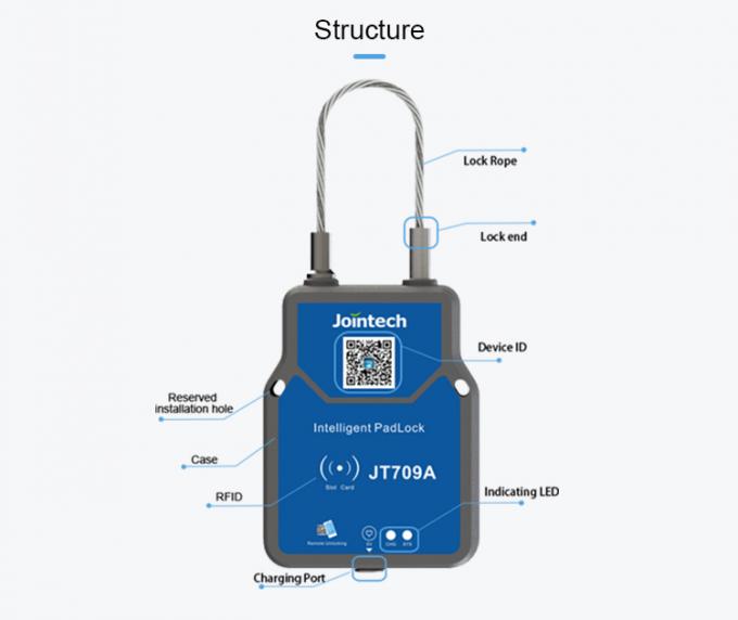 공급망 유통 물류 3을 위한 JT709A 스마트 컨테이너 GPS 추적 패드 록